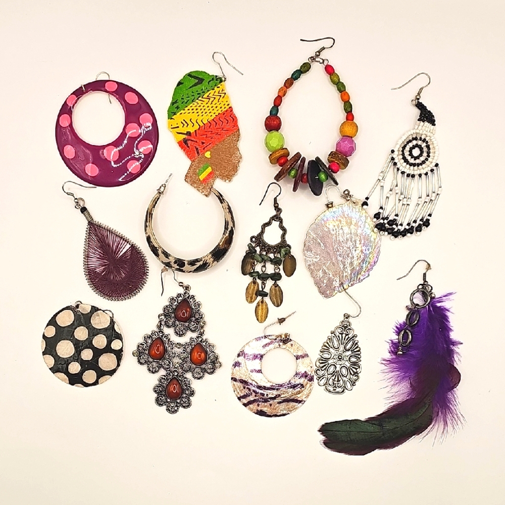 Colorful Assorted Single Earrings Lot